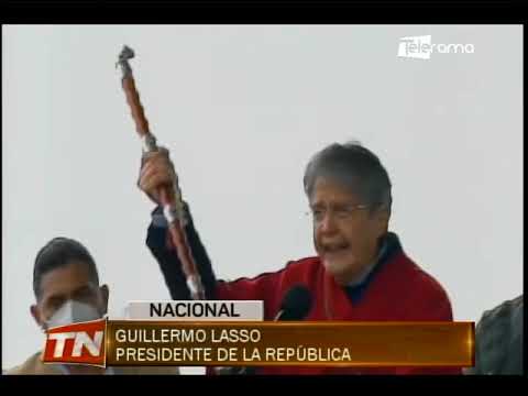 Presidente Guillermo Lasso recibió el bastón de mando de pueblos indígenas