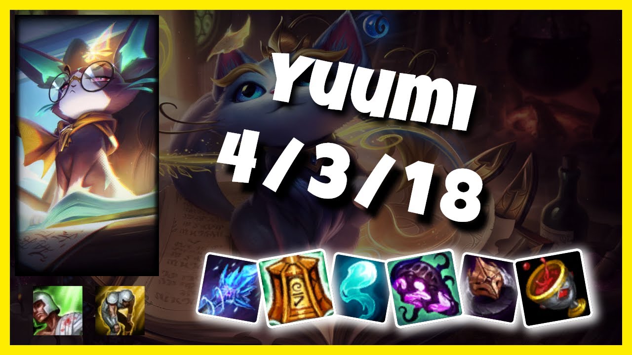 NA Challenger Yuumi SUPPORT (4/3/18) vs PANTHEON Gameplay Replay - Patch 10.19