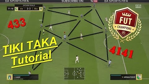 TIKI TAKA TUTORIAL | Creating chances 4141 - 433 | FUT 19 | POSITIONAL PLAY