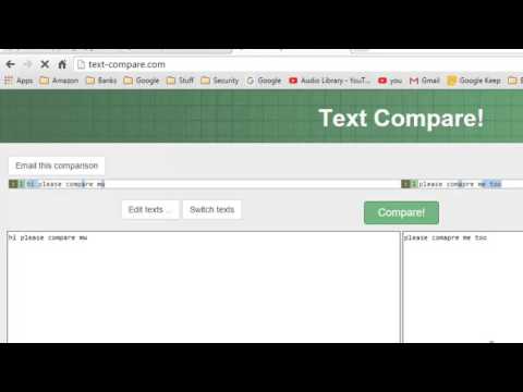 How to compare text files online