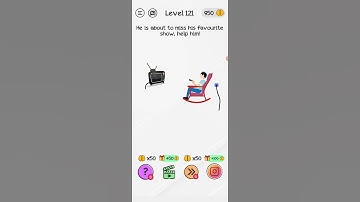 Braindom Level 121 He is about to miss his favourite show, help him walkthrough