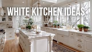 Traditional White Kitchen Ideas with Elegant Cabinets and Timeless Appeal