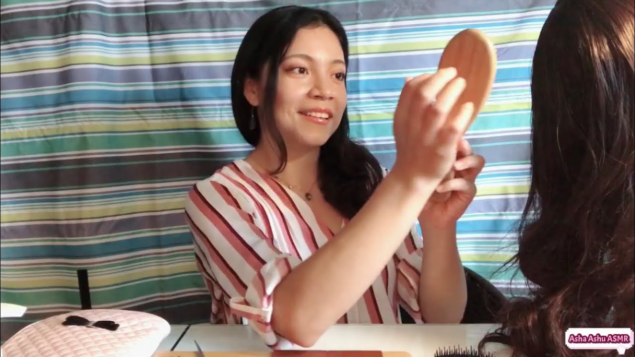 ASMR Relaxing Hair Treatment 💇🏽‍♀️ Hair Salon Roleplay🌷Soft Spoken, Scissors & Brushing Sounds