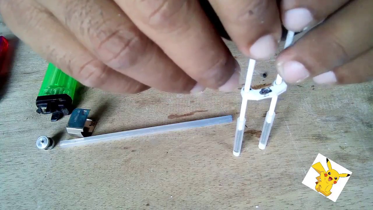 Maanfatkan per korek untuk membuat miniatur sok motor....