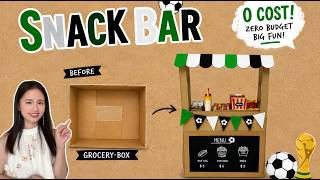 STOP Buying Plastic Toys! 🛑 DIY 0-Cost Pretend Play Snack Bar For Game Time! ⚽️🍿 screenshot 1