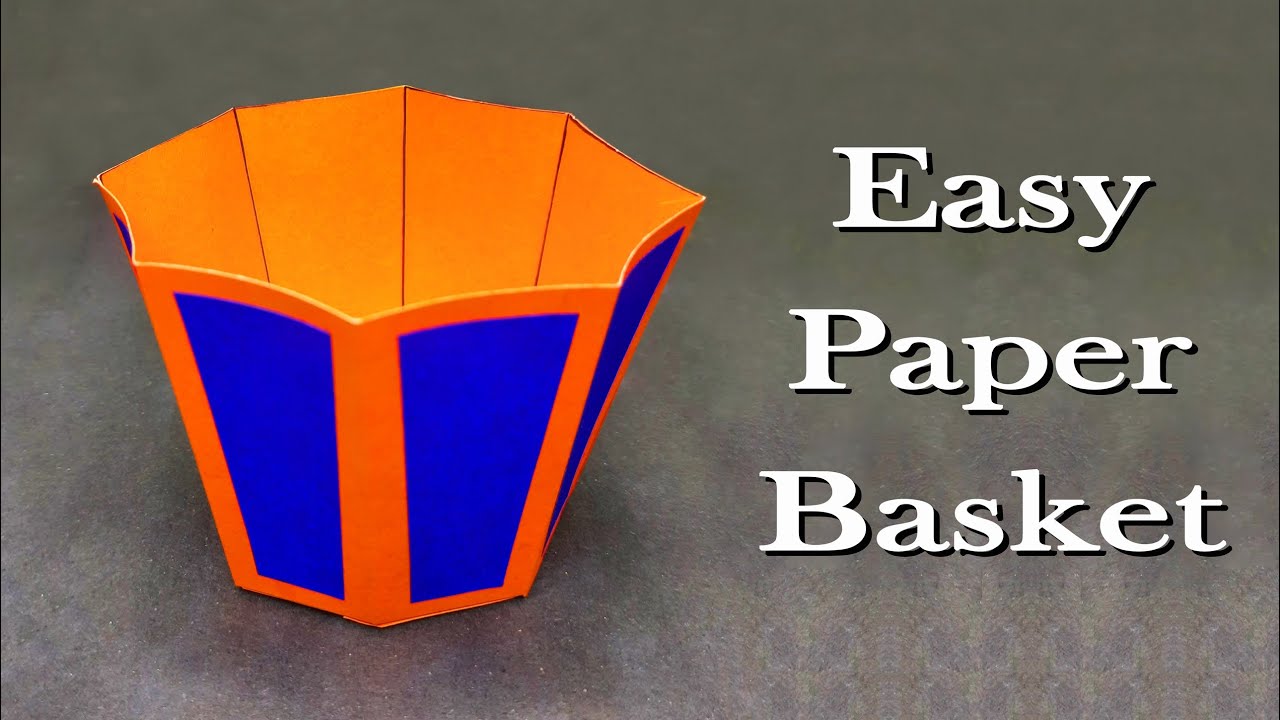 DIY Easy and Beautiful Paper Basket Desk Organizer Storage Craft