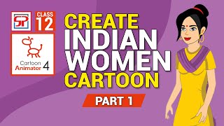 Cartoon Animator 4: Make Indian Women Cartoon | 2D Animation | Hindi Tutorial Part 1