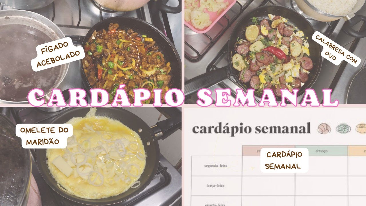 A IMPORTÂNCIA DO CARDÁPIO SEMANAL PARA MIM + RECEITINHAS SIMPLES DO DIA ...
