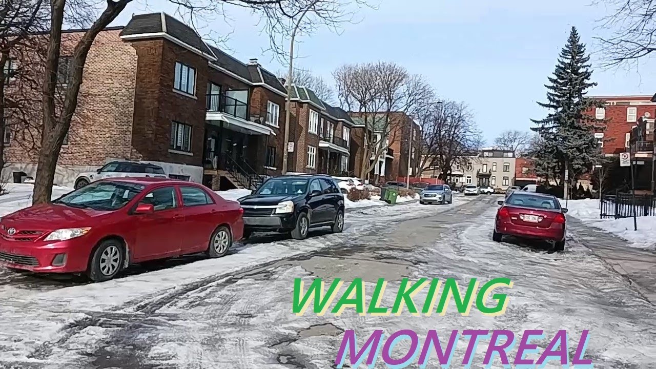 1 30 24 WALKING ALONG & OVER HIGHWAY DECARIE IN MONTREAL'S N.D.G. BOROUGH