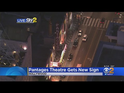 Pantages Theatre Gets New Sign For First Time Since 1930