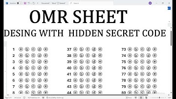 How to Create Automatic OMR Sheet in MS Word | No Software | Printable Bubble Sheet