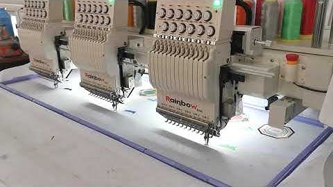 Rainbow 3 heads embroidery machine: felt fabric embroidery