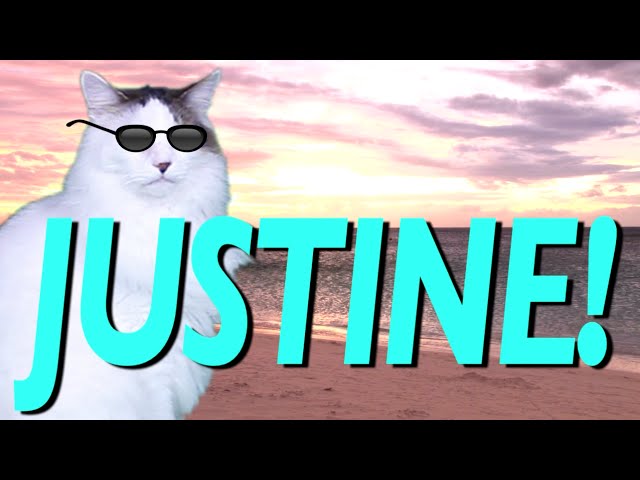 HAPPY BIRTHDAY JUSTINE! - EPIC CAT Happy Birthday Song