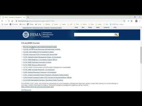 Accessing FEMA ICS Courses