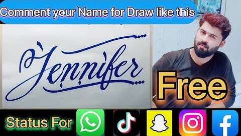 Jennifer Name Signature Calligraphy Status | How to Cursive write with cut Marker #jennifer