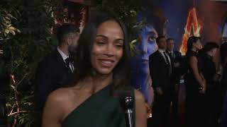 Avatar Fire And Ash Los Angeles World Premiere - itw Zoe Saldana (Official video)