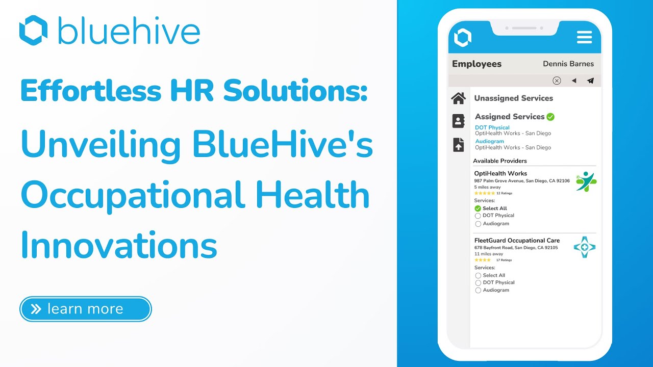 Effortless HR Solutions: Unveiling BlueHive's Occupational Health Innovations