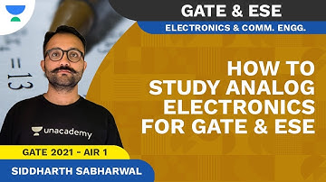 Best plan to study Analog Electronics for GATE & ESE by Siddharth Sabharwal GATE 2021 AIR 1