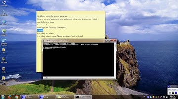 How to uninstall programs using cmd in windows 7