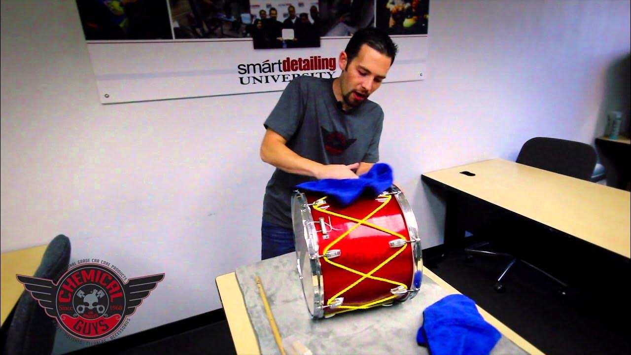 How To Clean Drums & Percussion Instruments Chemical Guys Drumming Ludwig Snare YouTube