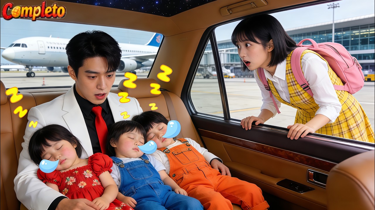 3 Niños Entran Accidentalmente en un Auto y Duermen Abrazando a un Desconocido,pero Es su Papá CEO!