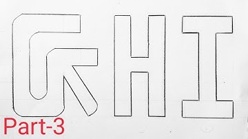 How to Draw Alphabet G,H,I-Step By Step || Easy Drawing Tutorial For Beginners- Part 3 || Art Gvg