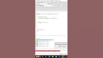 C++ Check if a Given String is Palindrome