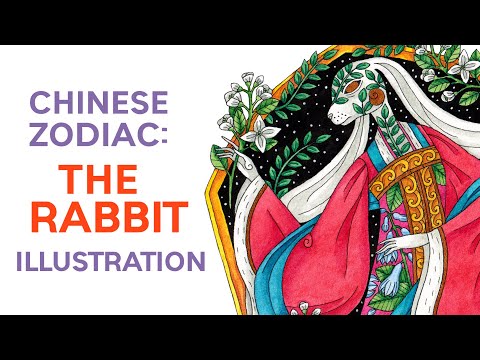 Chinese Zodiac: The Rabbit illustration