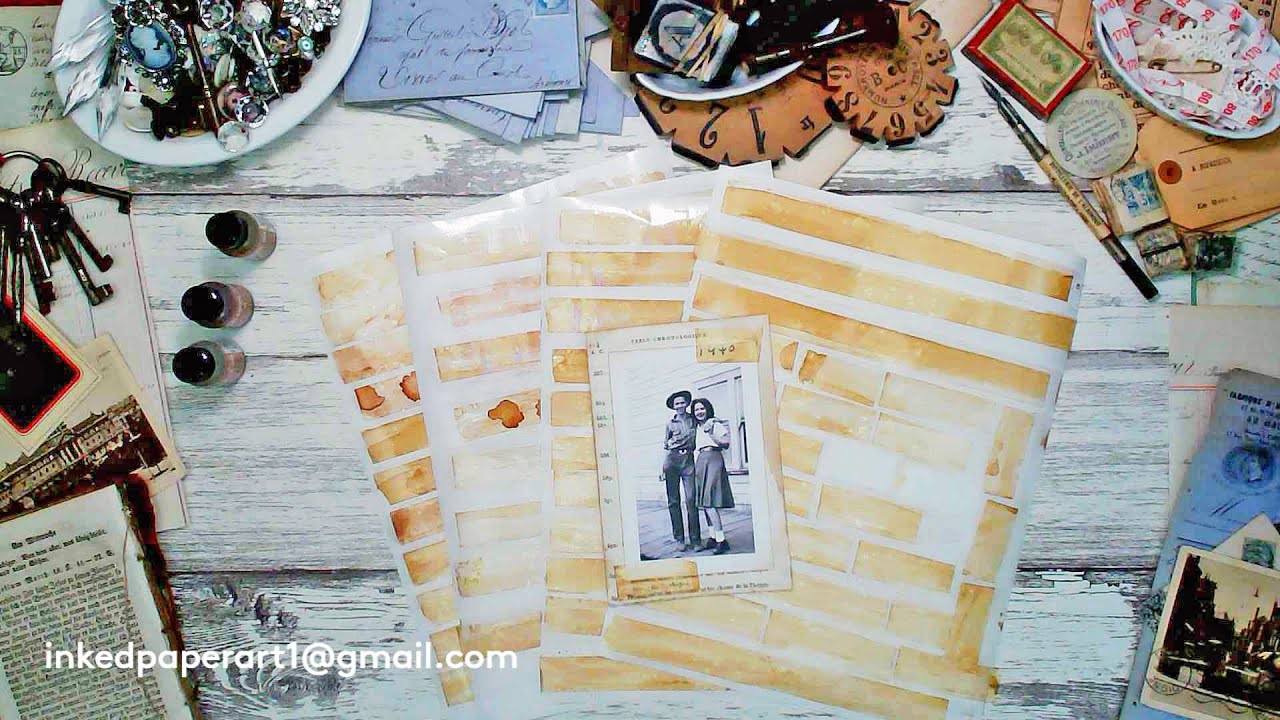 Day 1 of 365 Days of Junk Journal Ideas - How To Make Faux Aged Tape ...