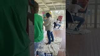 Day Two Of A Playful Painting Weekend Workshop. Yamba, Nsw