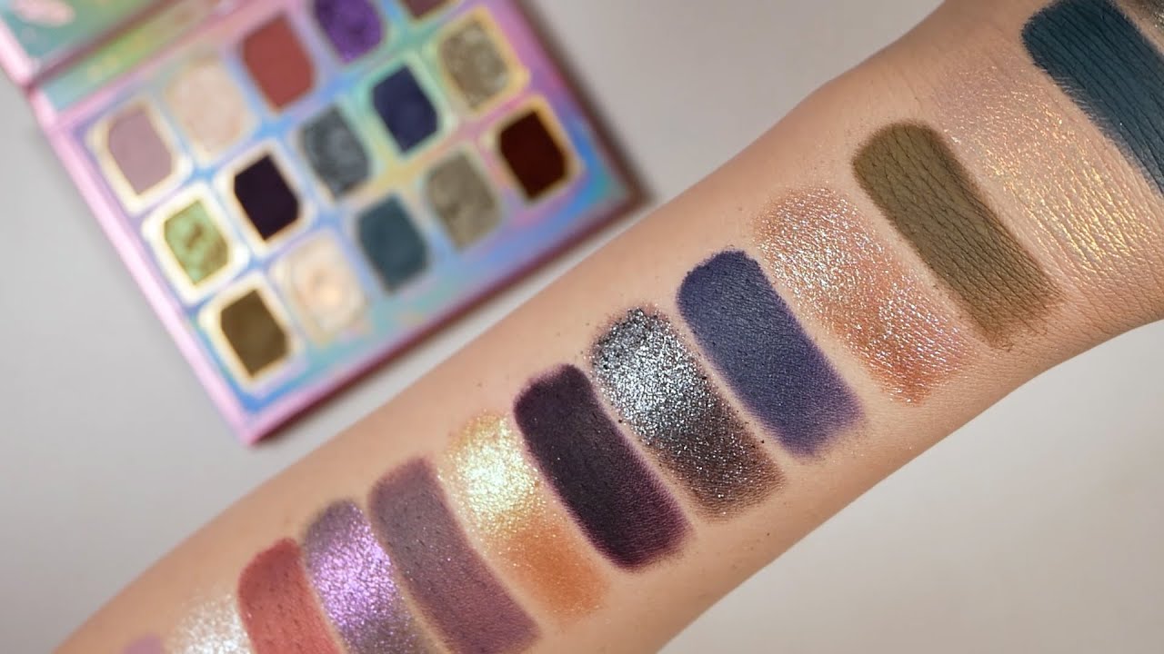 Oden's Eye Jewels & Gem Eyeshadow Palette Live Swatches 