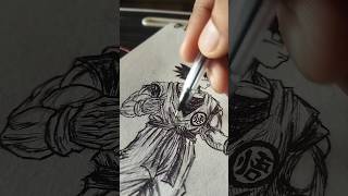 Drawing Goku on public demand✨✍🏻#art #drawing #goku #dbz #dbs #shorts