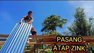 Memasang Atap Rumah Bersaiz 20x20 Menggunakan Zink 12 Kaki