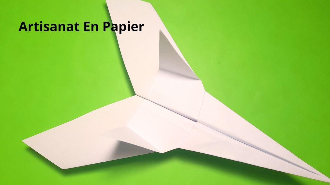 Pliez un simple avion de chasse en papier - Artisanat En Papier - YouTube