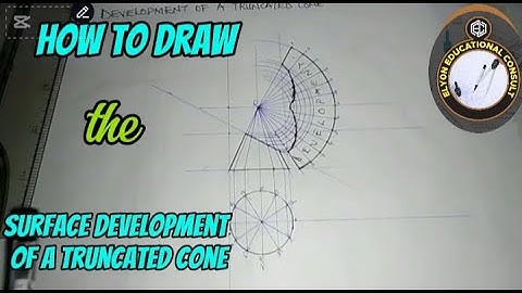 How to draw the surface development of a truncated cone