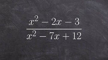 Simplifying a rational expression by factoring two trinomials