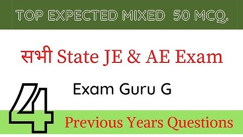 NHPC JE , UPSSSC JE || SSC JE || Civil Engineering || Most Expected Questions Part - 4