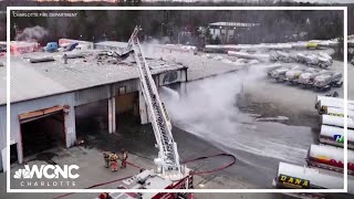 Crews battle chemical fire at Charlotte company