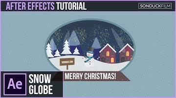 After Effects Tutorial: 2D SNOW GLOBE - Christmas Motion Graphics