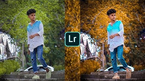 Lightroom golden orange effect photo editing tutorial | lightroom background colour change preset