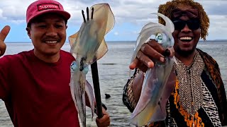Berburu Cumi-cumi dan ikan saat air surut buat makan malam