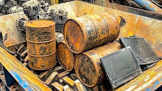 Information Extreme Metal Crushing! Giant Heavy Industrial Shredder Machine  Update