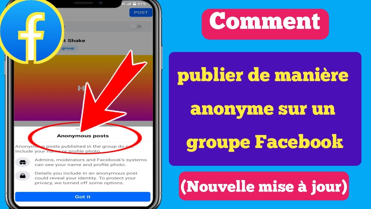 Comment publier de manière anonyme sur un groupe Facebook en