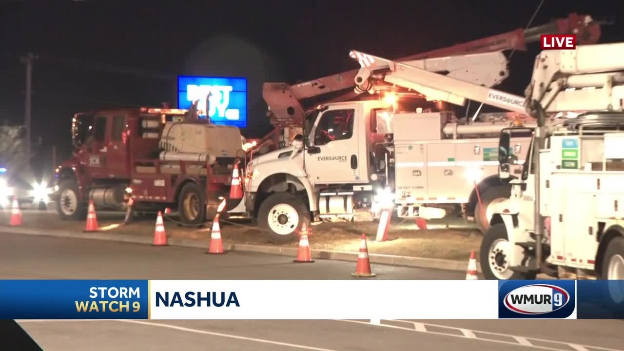 Thousands in New Hampshire without power due to strong winds - YouTube