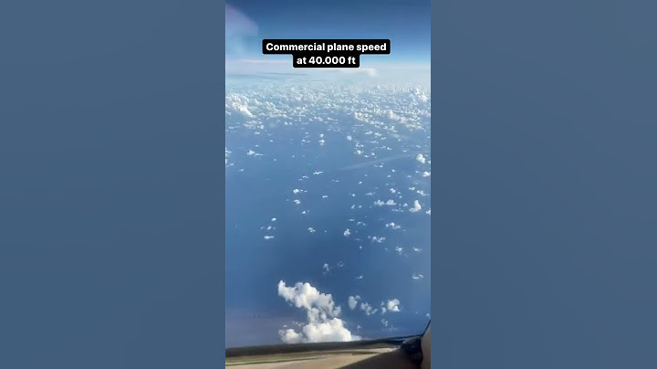 Commercial plane speed at 40000 ft.