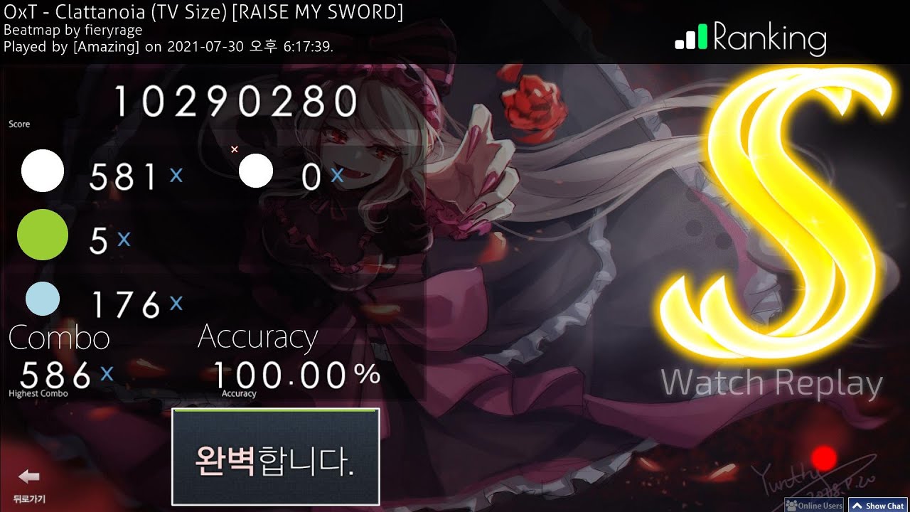 [osu! catch] OxT - Clattanoia (TV Size) [RAISE MY SWORD] 100% SS FC 371pp (#13)