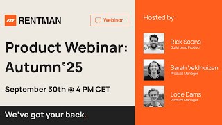 Rentman Product Update Webinar - September 2025