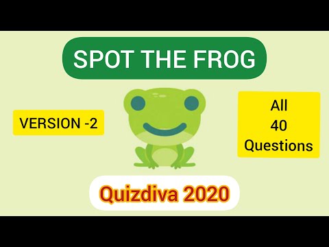 Spot The Frog Quiz diva ans | All Possible 40 questions | UPDATED 2020 +2RBX | +2ROBUX | Quizdiva