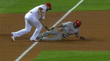 CIN@STL: Cardinals get Suarez after call overturned