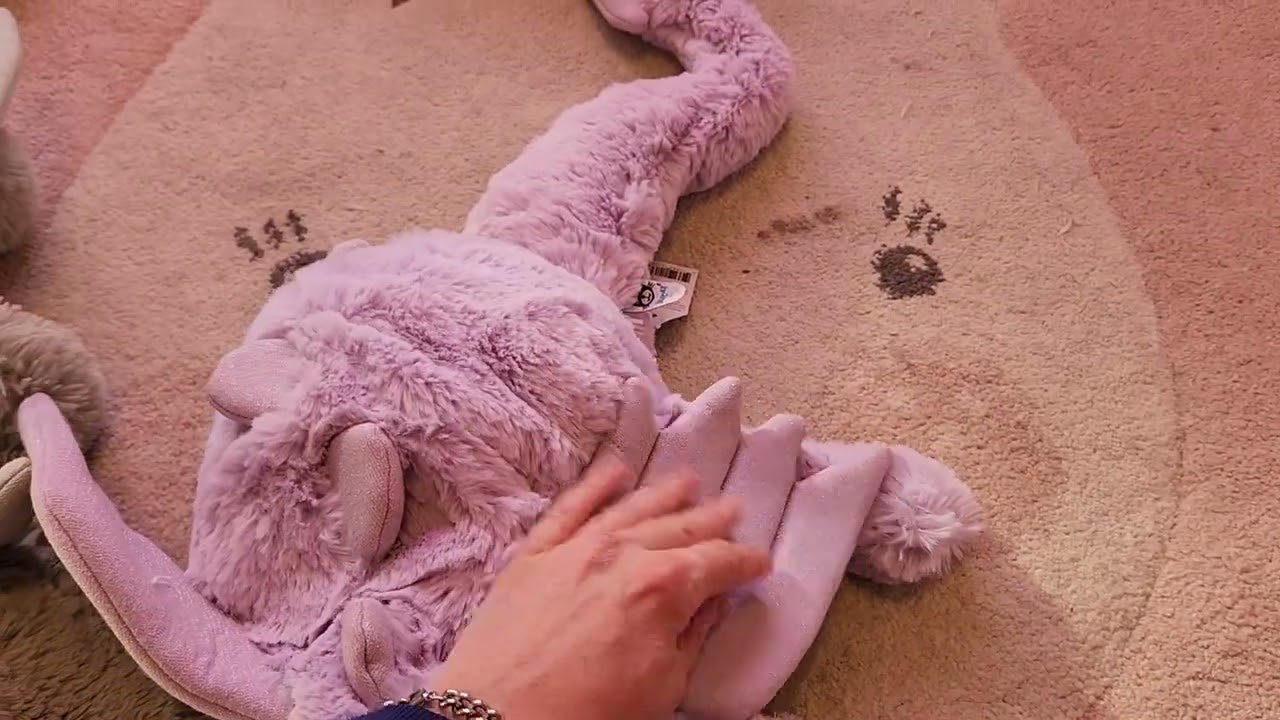 Unboxing Jellycat Huge Lavender Dragon - YouTube